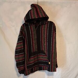 Multicolor Striped Baja Hoodie Zip Up